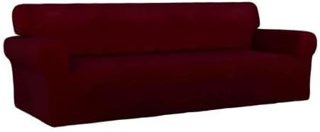PureFit Super Stretch 4 Seater Sofa Slipcover – Spandex Non Slip Soft Couch - Image 8