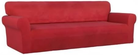 PureFit Super Stretch 4 Seater Sofa Slipcover – Spandex Non Slip Soft Couch - Image 8