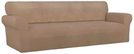 PureFit Super Stretch 4 Seater Sofa Slipcover – Spandex Non Slip Soft Couch - Image 8