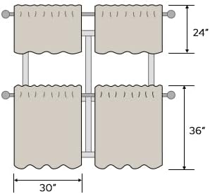 HOMEIDEAS Sage Green Sheer Kitchen Curtains 30 X 36 Inch Length 2 Panels - Image 7