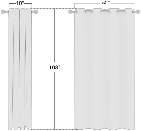 NICETOWN Room Darkening Curtains 108 inch Length - Image 8