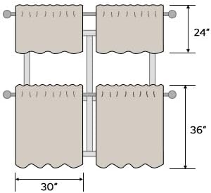 HOMEIDEAS Blush Pink Sheer Kitchen Curtains 30 X 24 Inch Length 2 Panels - Image 7