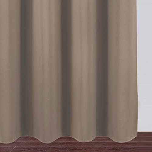 LEMOMO Blackout Curtains 66 x 95 inch/Cappuccino Curtains Set of 2 - Image 7