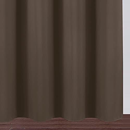 LEMOMO Chocolate Brown Thermal Blackout Curtains/52 x 95 Inch/Set of 2 Panels - Image 8
