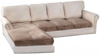 H.VERSAILTEX Velvet Stretch Sectional Couch Covers 4 Pieces Sofa Seat Cushion - Image 9