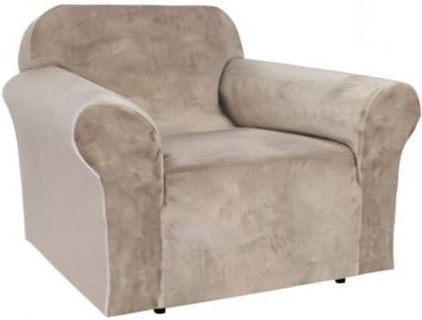 H.VERSAILTEX Stretch Velvet Armchair Cover Couch Covers 1 Cushion Chair - Image 8