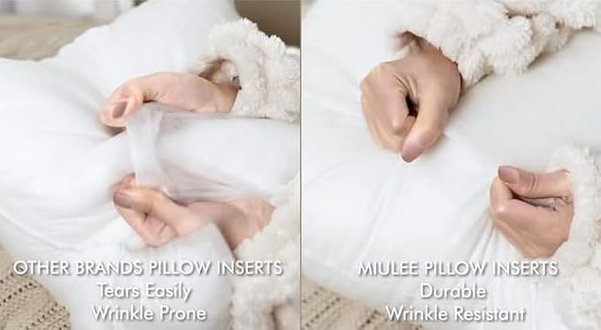 MIULEE Pillow Insert 14x22 Inch, Decorative Rectangle Throw Pillow Inserts - Image 6
