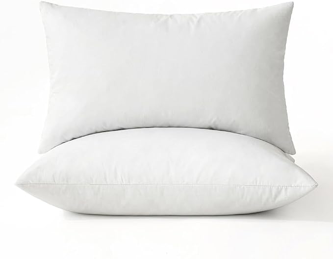 MIULEE 12x20 Pillow Inserts, Double-Layer Down-Proof Cotton Cover, Decorative by MIULEE