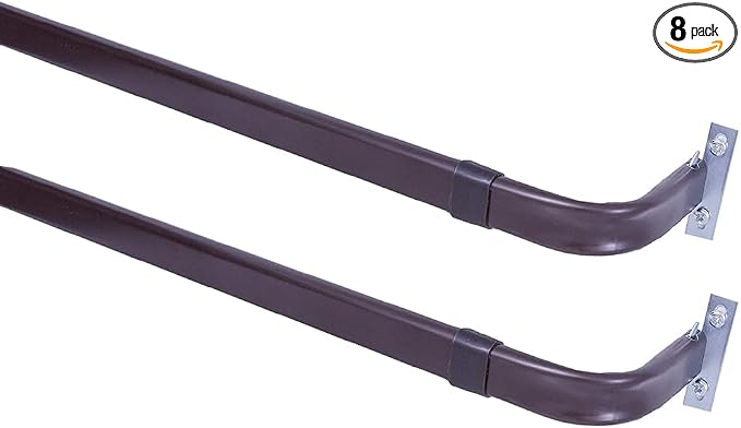 Blu-Pier Tech Heavy Duty Single Rod, Lock Seam Curtain Rod 18 to 28-Inch by Blu-Pier+Tech