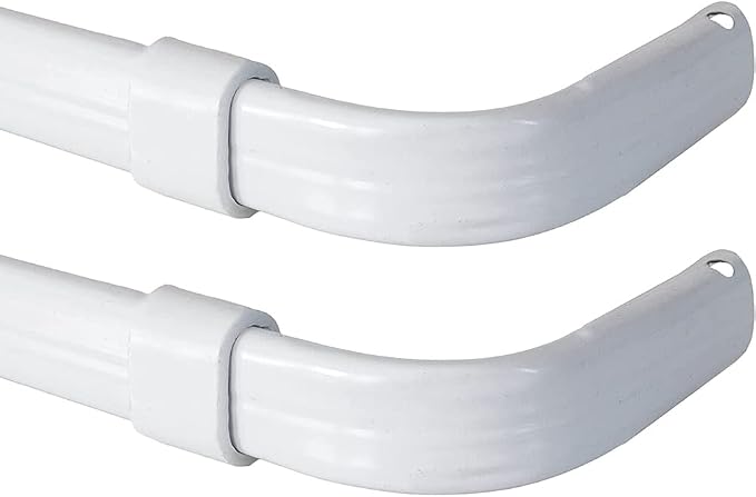 Blu-Pier Tech Heavy Duty Single Rod Standard White 28"-48" Adjustable Curtain - Image 2