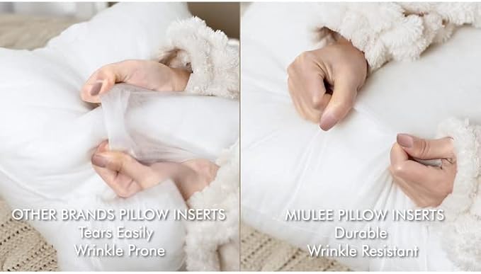 MIULEE Pillow Insert 18x18 Inch, Decorative Square Throw Pillow Inserts - Image 6