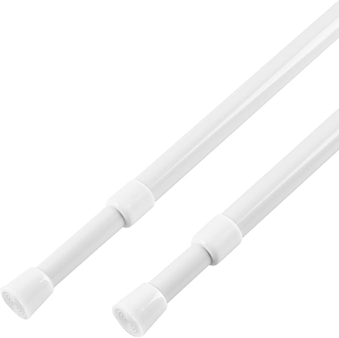 KXLife 2 Pcs Tension Curtain Rod 35 to 46 Inches, 5/8" Diameter Spring Curtain by KXLife