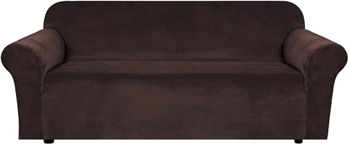 H.VERSAILTEX Stretch Velvet Sofa Covers Large Couch Covers Sofa Slipcovers by HVERSAILTEX