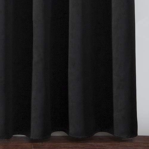 LEMOMO Blackout Curtains 52 x 108 inch/Black Curtains Set of 2 Panels/Thermal - Image 8