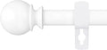 White Curtain Rods for Windows 28 to 48 Inch, 5/8" Diameter Heavy Duty Metal by Poskena