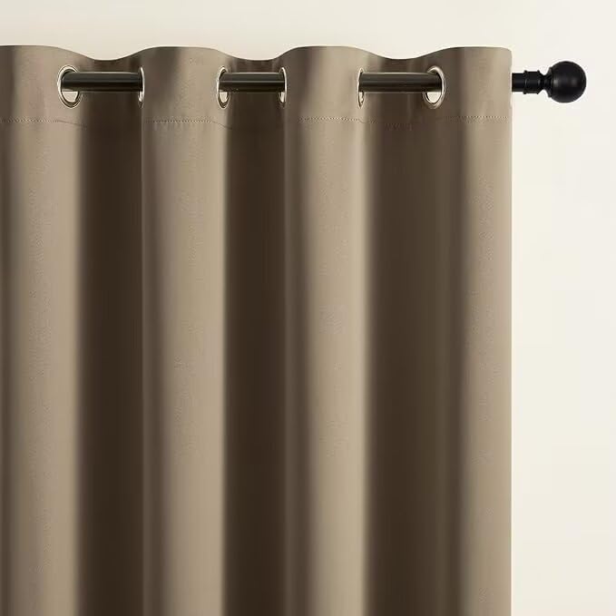 Joydeco Blackout Curtains for Bedroom 72 inch Long 2 Panels, Thermal Insulated - Image 2