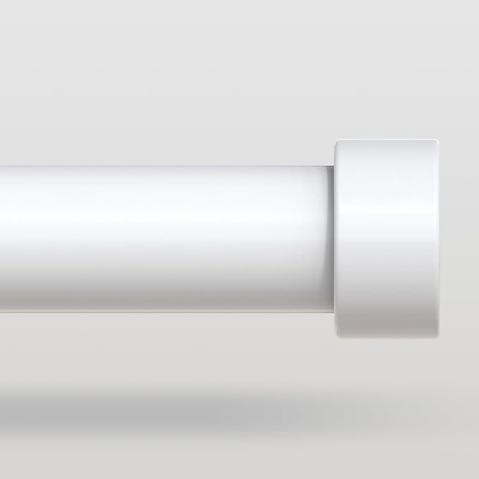 VOIIY White Curtain Rods for Windows 66 to 120 Inch, Size:36-120 Inch by VOIIYCurtainRods