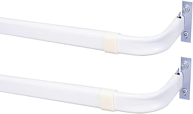 Blu-Pier Tech Heavy Duty Single Rod Standard White 28"-48" Adjustable Curtain by Blu-Pier+Tech