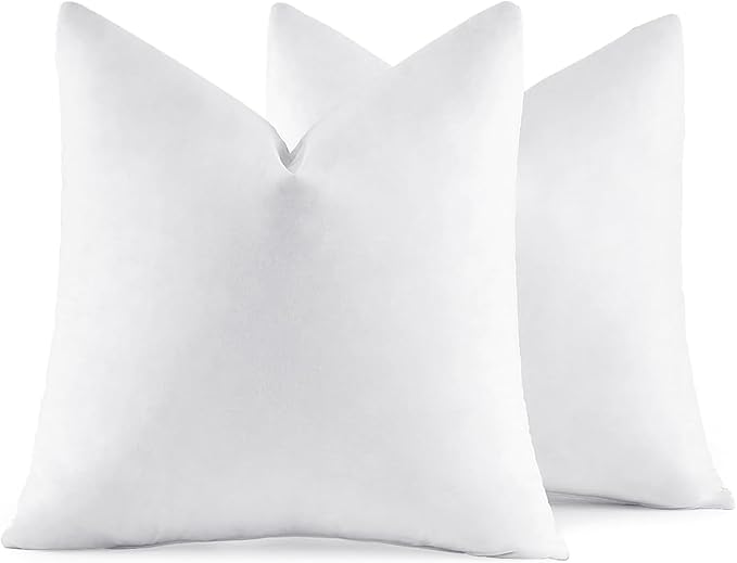 MIULEE 22x22 Pillow Inserts, Double-Layer Down-Proof Cotton Cover, Decorative by MIULEE