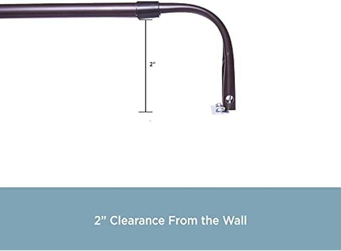 Blu-Pier Tech Heavy Duty Single Rod, Lock Seam Curtain Rod 18 to 28-Inch - Image 3
