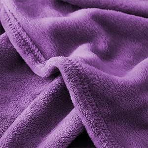 KMUSET Super Soft Throw Blanket Premium Silky Flannel Fleece Throw Size Purple - Image 2