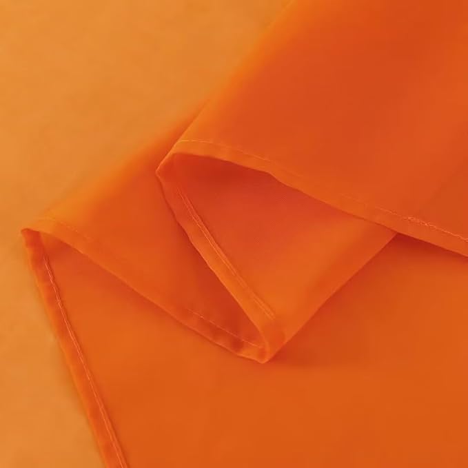 SpaceDresser Basic Rod Pocket Sheer Voile Window Curtain Panels Orange 1 Pair 2 - Image 6