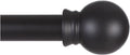 Thestoa Black Curtain Rods for Windows 66 to 120 inch, 5/8" Diameter Matte by Thestoa