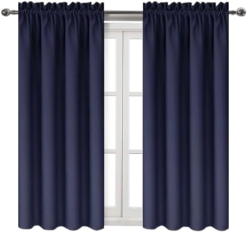 DWCN Navy Room Darkening Blackout Curtains - Image 9