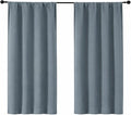 Simplebrand Ava Stone Blue Short Blackout Curtains by Simplebrand
