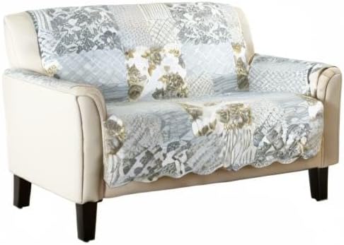 Great Bay Home Reversible Patchwork Loveseat Cover - Image 7