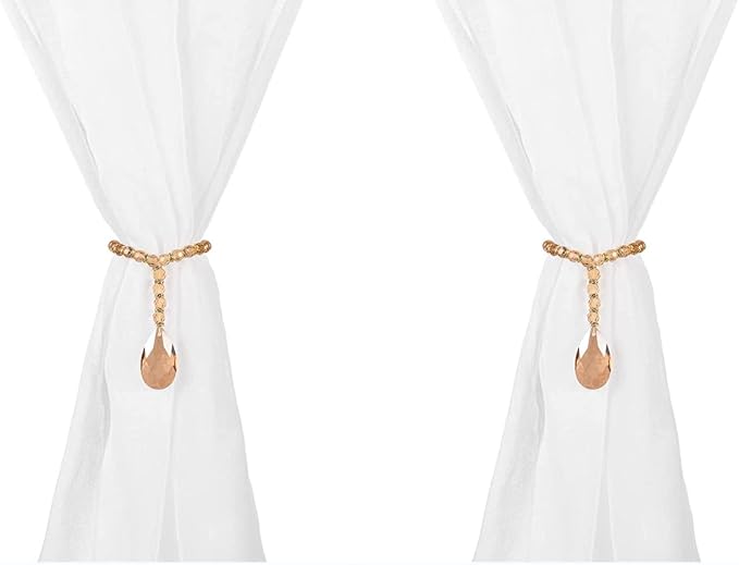 SUQ I OME 1 Pair of Luxury Crystal Beaded Magnetic Curtain Tieback and Holdback by SUQIOME