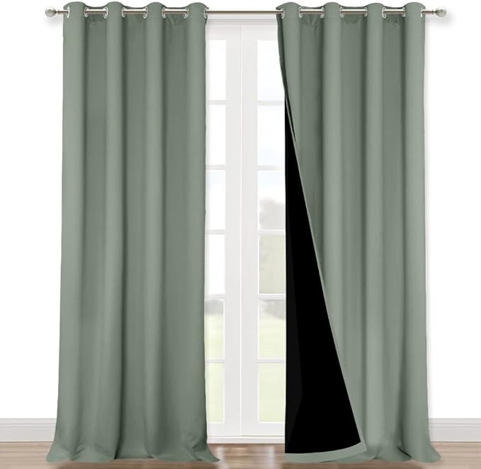 NICETOWN Full Shading Curtains 90 inches Long 2 Panels Set by NICETOWN
