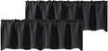 Chyhomenyc Black Valances for Window, Room Darkening Short Curtains for Kitchen by Chyhomenyc