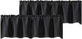 Chyhomenyc Black Valances for Window, Room Darkening Short Curtains for Kitchen by Chyhomenyc