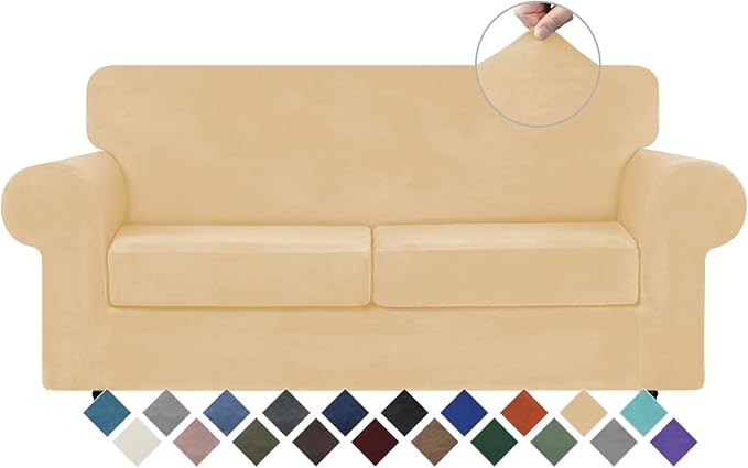 WEERRW Velvet Couch Covers for 2 Cushion Couch Sofa by WEERRW