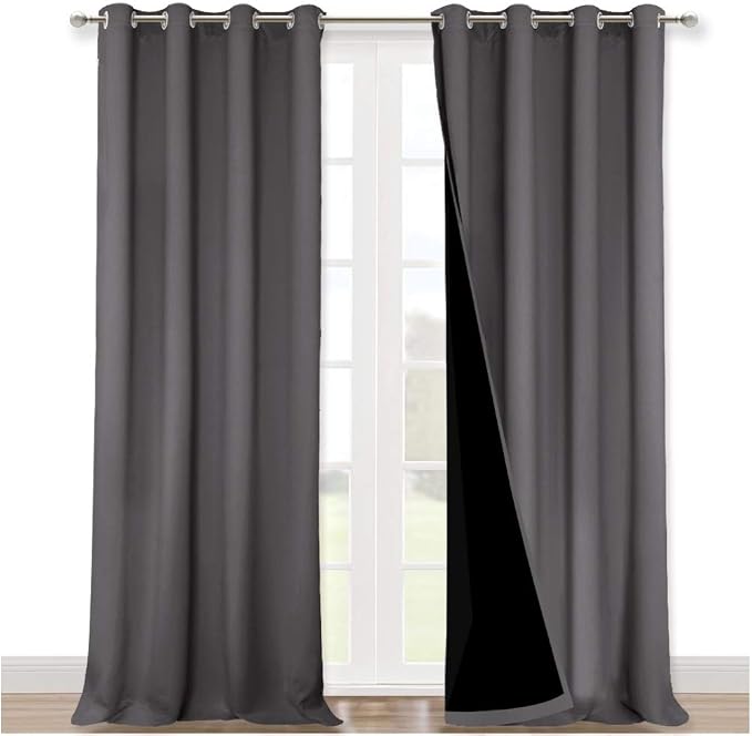 NICETOWN 100% Blackout Blinds, 52 inches x 102 inches, Laundry Room Decor - Image 2