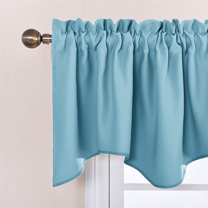 NICETOWN 2 Panels Window Valances Farmhouse 42 x 18 inch Long Window Treatment - Image 4