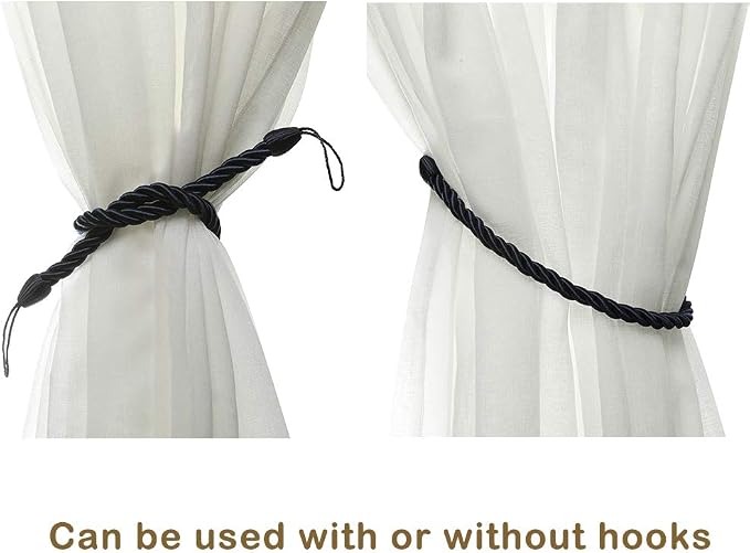BEL AVENIR Curtain Ropes Tiebacks Tie-Backs Curtain Handmade Holdbacks - Image 5