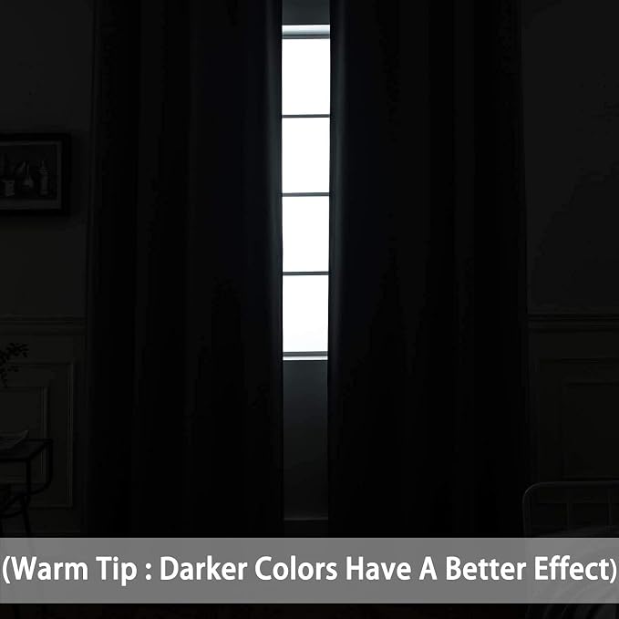Yakamok Blackout Curtains Room Darkening Thermal Insulated Window Panels - Image 2