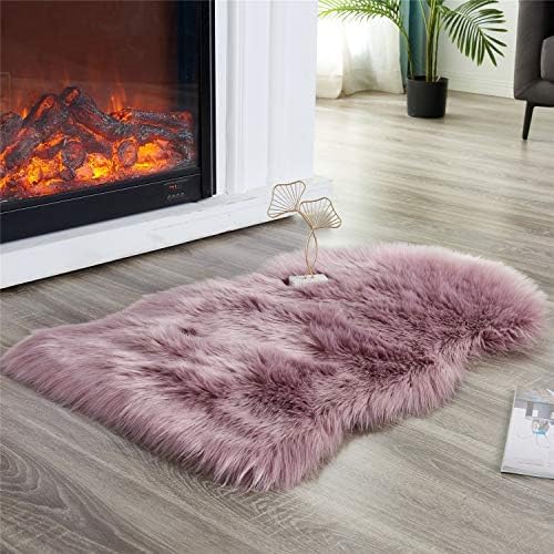EasyJoy Ultra Soft Fluffy Shaggy Area Rug Faux Fur Rug Chair Cover Seat Pad - Image 7