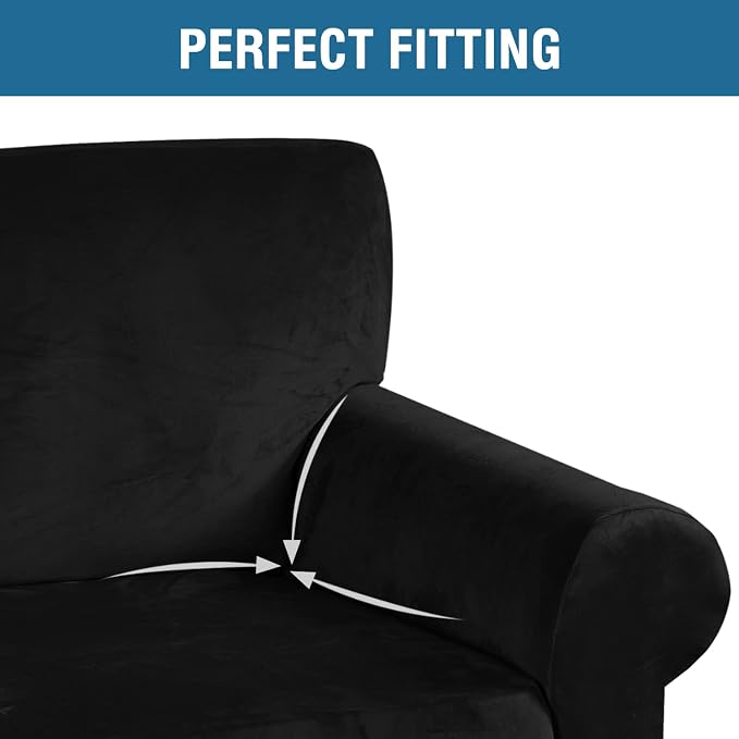 H.VERSAILTEX Stretch Velvet Sofa Covers Large Couch Covers Sofa Slipcovers - Image 4