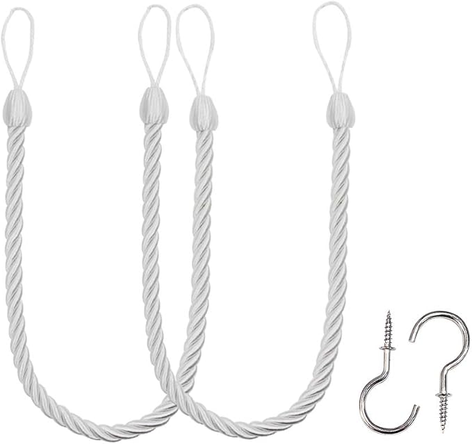 BEL AVENIR Curtain Ropes Tiebacks Tie-Backs, Curtain Handmade Holdbacks by BELAVENIR