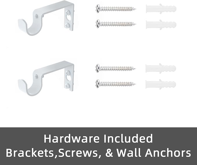 GXOACKJ Curtain Rods for windows 32-62 inch, 5/8 inch Decorative White Splicing - Image 7
