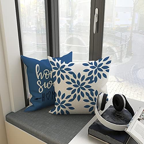 YCOLL Pillow Covers 16x16 Set of 4, Modern Sofa Throw Pillow Cover, Decorative - Image 5
