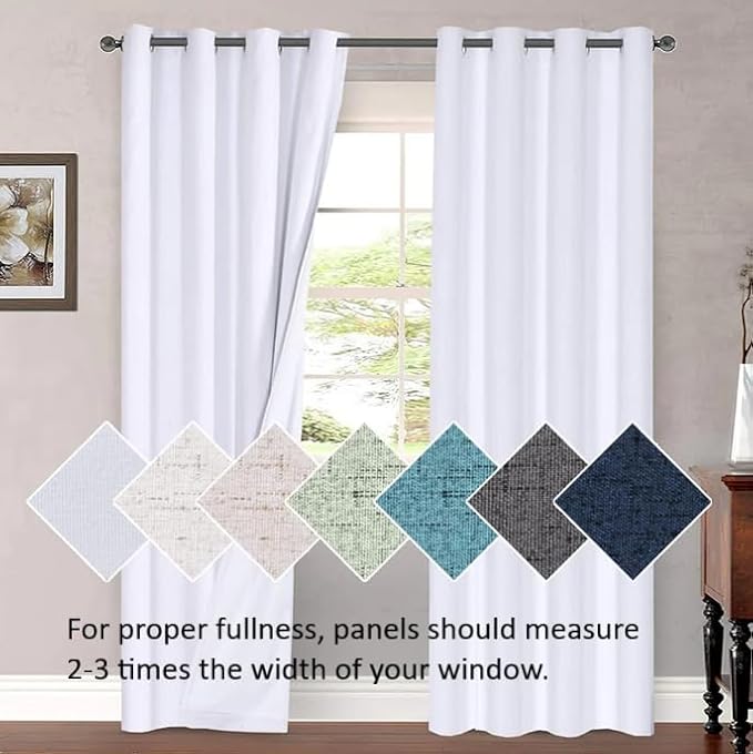 H.VERSAILTEX Linen Curtains Flax Linen Blended Curtain Panels - Image 9