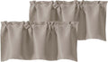 Chyhomenyc Stone Valances for Window, Room Darkening Short Curtains for Kitchen by Chyhomenyc