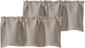 Chyhomenyc Stone Valances for Window, Room Darkening Short Curtains for Kitchen by Chyhomenyc