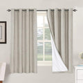 H.VERSAILTEX Linen Blackout Curtains 63 Inches Long 100% Absolutely Blackout by HVERSAILTEX