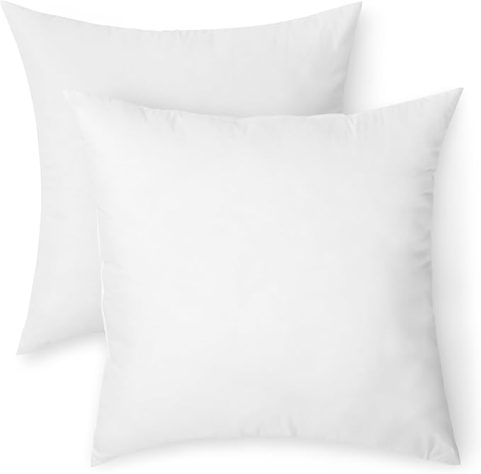 Amazon Basics Square Hypoallergenic Pillow Insert, Sofa Bed Couch Decorative by AmazonBasics