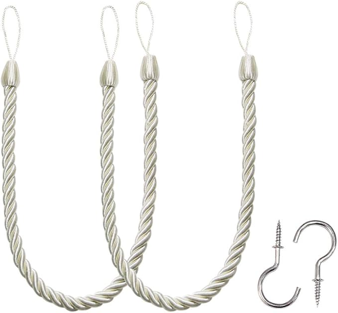 BEL AVENIR Curtain Tiebacks Ropes Tie-Backs, Handmade Curtain Holdbacks by BELAVENIR